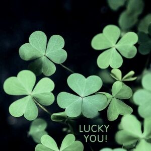 Lucky You! Green Clover Print Wall Art (Closet Ad)